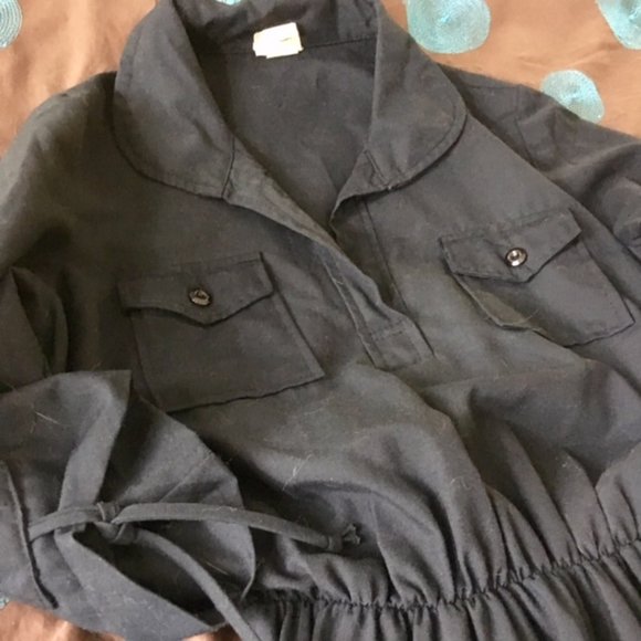 Vintage Junior Scene Black Dress M - Picture 3 of 5